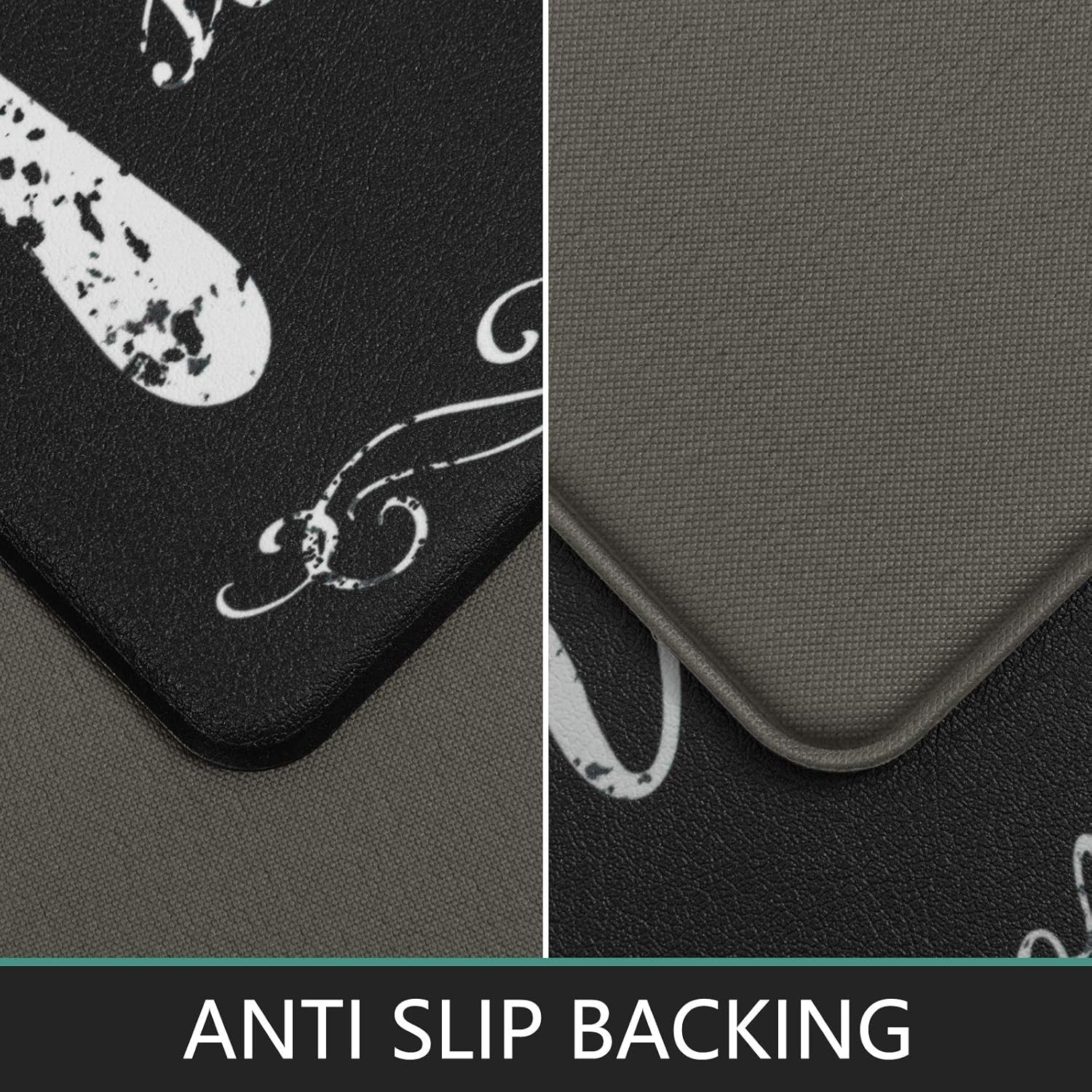 anti Fatigue Kitchen Mat Set of 2 Cushioned Kitchen Floor Mats Waterproof Kitchen Rugs Non Slip Kitchen Runner Rug Comfort Soft Standing Mat Carpets